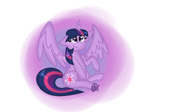 Size: 1252x806 | Tagged: safe, artist:perrydoodles, twilight sparkle, alicorn, pony, g4, female, heart, heart eyes, horn, mare, raised hoof, simple background, sitting, smiling, spread wings, transparent background, twilight sparkle (alicorn), wingding eyes, wings