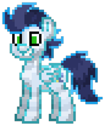 Size: 688x832 | Tagged: safe, soarin', crystal pony, pegasus, pony, pony town, g4, crystallized, simple background, solo, transparent background