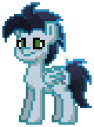 Size: 640x864 | Tagged: safe, soarin', crystal pony, pegasus, pony, pony town, g4, sad, simple background, solo, transparent background