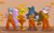 Size: 1280x805 | Tagged: safe, artist:croxovergoddess, gilda, lucario, anthro, g4, clothes, five nights at freddy's, jazz jackrabbit, lori jackrabbit, pokémon, prison outfit, prisoner, prisoner gilda, roxanne wolf