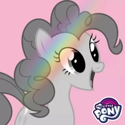 Size: 720x720 | Tagged: safe, pinkie pie, earth pony, pony, g4, my little pony: rainbow roadtrip, official, monochrome, profile picture, solo