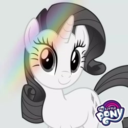 Size: 720x720 | Tagged: safe, rarity, pony, unicorn, g4, my little pony: rainbow roadtrip, official, monochrome, profile picture, solo