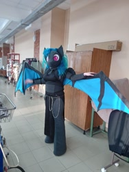 Size: 1200x1600 | Tagged: safe, oc, oc:moondrive, bat pony, clothes, cosplay, costume, fursuit, irl, photo, rubronycon, russia