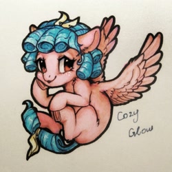 Size: 2000x2000 | Tagged: safe, artist:rikadiane, cozy glow, pegasus, pony, g4, cozybetes, cute, female, filly, foal, high res, solo