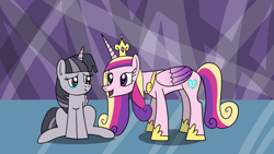 Size: 1920x1080 | Tagged: safe, artist:platinumdrop, princess cadance, twilight sparkle, alicorn, pony, g4, comforting, crown, crying, crylight sparkle, discorded, discorded twilight, hoof shoes, jewelry, regalia, request, sisters-in-law, tiara, twilight sparkle (alicorn), twilight tragedy