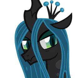 Size: 500x500 | Tagged: safe, artist:the smiling pony, derpibooru exclusive, queen chrysalis, changeling, changeling queen, canterlot wedding 10th anniversary, g4, .svg available, female, frown, looking at you, simple background, solo, svg, transparent background, vector