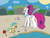 Size: 3264x2448 | Tagged: safe, artist:supahdonarudo, princess skystar, queen novo, classical hippogriff, hippogriff, starfish, g4, my little pony: the movie, beach, beach ball, bucket, cloud, cute, female, fledgeling, high res, jewelry, mother and child, mother and daughter, mother's day, necklace, ocean, sand, sandcastle, shell, skyabetes, sponge, sun, water, younger