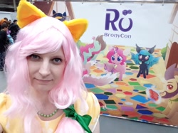 Size: 2560x1912 | Tagged: safe, fluttershy, oc, oc:delusive rose, oc:moondrive, human, g4, clothes, cosplay, costume, irl, irl human, photo, rubronycon, russia