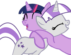 Size: 713x558 | Tagged: safe, artist:twilyisbestpone, twilight sparkle, twilight velvet, pony, unicorn, g4, base used, cute, duo, duo female, eyes closed, female, happy, hug, mare, mother and child, mother and daughter, mother's day, open mouth, open smile, simple background, smiling, transparent background, twiabetes, unicorn twilight, velvetbetes