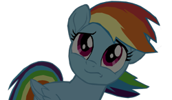 Size: 1001x586 | Tagged: safe, artist:benpictures1, rainbow dash, pegasus, pony, g4, my little pony: the movie, cute, dashabetes, female, frown, inkscape, mare, simple background, solo, transparent background, vector
