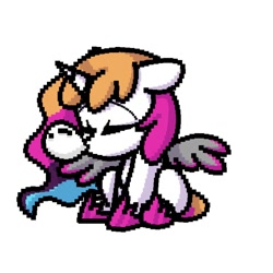 Size: 750x750 | Tagged: safe, artist:ayane, oc, oc only, oc:rainbowwing, alicorn, pony, alicorn oc, ears back, eyes closed, hoof shoes, horn, multicolored hair, multicolored mane, multicolored tail, simple background, sitting, sleeping, solo, spread wings, tail, white background, wings