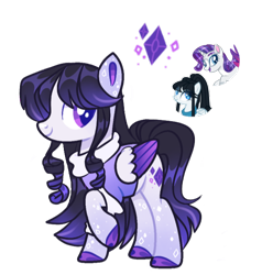 Size: 620x650 | Tagged: safe, artist:goldlines005, rarity, oc, oc only, oc:mint, pegasus, pony, g4, base used, clothes, female, hoof polish, magical lesbian spawn, mare, offspring, parent:oc:mint, parent:rarity, parents:canon x oc, pegasus oc, simple background, transparent background