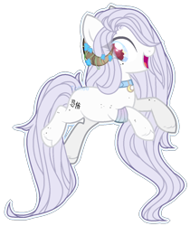 Size: 1058x1258 | Tagged: safe, artist:toffeelavender, oc, oc only, pony, base used, collar, open mouth, simple background, smiling, solo, transparent background