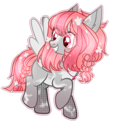 Size: 1453x1577 | Tagged: safe, artist:toffeelavender, oc, oc only, earth pony, pegasus, pony, base used, ear fluff, female, grin, looking back, mare, pegasus oc, simple background, smiling, solo, transparent background, wings