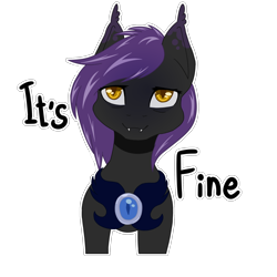 Size: 2300x2300 | Tagged: safe, artist:falses, oc, oc only, oc:star crossed, bat pony, pony, armor, ear fluff, everything is going to be ok, fangs, high res, markings, night guard armor, palindrome get, purple mane, simple background, solo, streets of chicolt: a totally legitimate business venture, transparent background