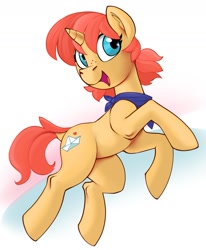 Size: 1201x1459 | Tagged: safe, artist:dimfann, oc, oc only, pony, unicorn, bandana, female, freckles, simple background, solo