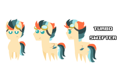 Size: 2963x1836 | Tagged: safe, oc, oc only, oc:turbo swifter, pegasus, pony, front view, goggles, male, multiple views, pointy ponies, side view, simple background, stallion, white background