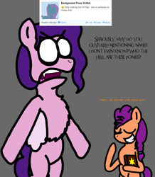 Size: 1237x1417 | Tagged: safe, artist:professorventurer, pipp petals, sunny starscout, earth pony, pegasus, pony, series:ask pippamena, g5, my little pony: a new generation, bipedal, implied pinkie pie