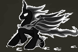 Size: 1166x788 | Tagged: safe, artist:sallycars, pony of shadows, shadow pony, g4, 2017, gray background, ms paint, old art, simple background, solo