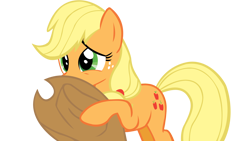 Size: 1600x900 | Tagged: safe, artist:totalcrazyness101, applejack, earth pony, pony, g4, the return of harmony, applejack's hat, cowboy hat, cute, female, hat, jackabetes, mare, simple background, solo, transparent background, vector