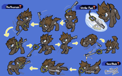 Size: 1680x1050 | Tagged: safe, earth pony, pony, combat, keyblade, kingdom hearts, ponified, sora, weapon