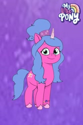 Size: 736x1106 | Tagged: artist needed, source needed, safe, melody, pony, unicorn, g1, g5, my little pony tales, my little pony: tell your tale, female, g1 to g5, generation leap, horn, mare, ponytail, race swap, smiling