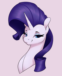 Size: 2109x2582 | Tagged: safe, artist:aquaticvibes, rarity, pony, unicorn, g4, big mane, bust, female, high res, mare, solo