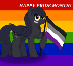 Size: 5000x4500 | Tagged: safe, artist:suidian, oc, oc only, pegasus, pony, asexual, asexual pride flag, demiboy pride flag, flag, pride, pride flag, pride month, rainbow