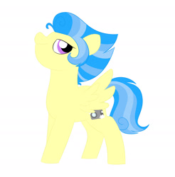 Size: 2082x2118 | Tagged: safe, artist:queenderpyturtle, oc, oc only, oc:lucky stars, pegasus, pony, full body, high res, hooves, lidded eyes, male, pegasus oc, simple background, solo, spread wings, stallion, standing, tail, white background, wings