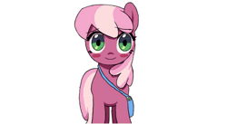 Size: 500x273 | Tagged: safe, artist:aruurara, cheerilee, earth pony, pony, g4, 2014, animated, bag, blinking, female, looking at you, mare, old art, saddle bag, solo, webm