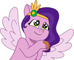 Size: 2500x2027 | Tagged: safe, artist:frownfactory, pipp petals, pegasus, pony, g5, my little pony: tell your tale, sisters take flight, spoiler:g5, spoiler:my little pony: tell your tale, spoiler:tyts01e03, female, high res, jewelry, mare, simple background, solo, tiara, transparent background, vector, wings