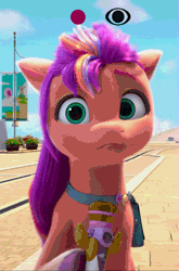 Size: 681x1029 | Tagged: safe, screencap, sunny starscout, earth pony, pony, g5, my little pony: make your mark, my little pony: make your mark chapter 1, spoiler:my little pony: make your mark, animated, cute, female, floppy ears, loop, mane stripe sunny, mare, microphone, multicolored hair, rainbow hair, sunnybetes