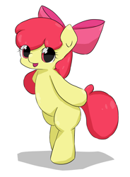 Size: 1518x2065 | Tagged: safe, artist:up_p_ab, apple bloom, earth pony, pony, g4, bipedal, female, filly, foal, solo