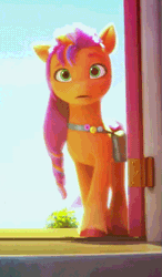 Size: 365x627 | Tagged: safe, screencap, sunny starscout, earth pony, pony, g5, my little pony: make your mark, my little pony: make your mark chapter 1, spoiler:my little pony: make your mark, animated, cute, female, floppy ears, gif, i watch it for the ears, mane stripe sunny, mare, sad, sadorable, sunnybetes