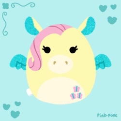 Size: 500x500 | Tagged: safe, artist:pink-pone, fluttershy, pegasus, pony, g4, squishmallow