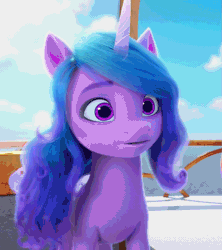 Size: 957x1080 | Tagged: safe, screencap, izzy moonbow, pony, unicorn, g5, my little pony: make your mark, my little pony: make your mark chapter 1, spoiler:my little pony: make your mark, animated, blinking, cute, female, frown, gif, hoof over mouth, izzybetes, mare, nope, pondering, smiling, solo, thinking