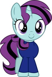 Size: 956x1425 | Tagged: safe, artist:starryshineviolet, ambermoon, pony, unicorn, g4, journey to the livewood, my little pony: ponyville mysteries, clothes, female, filly, foal, simple background, solo, sweater, transparent background, vector