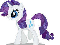 Size: 3160x2376 | Tagged: safe, artist:manglethemangledtoy, rarity, pony, unicorn, g4, base used, female, high res, horn, mare, ms paint, shadow, simple background, smiling, walking, white background