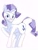 Size: 1125x1500 | Tagged: safe, artist:baigak, rarity, pony, unicorn, g4, blushing, female, mare, simple background, solo, white background