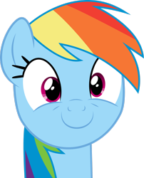 Size: 2200x2727 | Tagged: safe, artist:okaminekowiesel, rainbow dash, pegasus, pony, season 4, testing testing 1-2-3, bust, female, high res, mare, simple background, solo, transparent background, vector