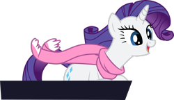 Size: 3230x1857 | Tagged: safe, artist:okaminekowiesel, rarity, pony, unicorn, g4, rarity takes manehattan, season 4, clothes, female, mare, scarf, simple background, transparent background, vector