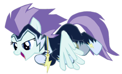 Size: 652x394 | Tagged: safe, artist:benpictures1, idw, zapp, pegasus, pony, g4, power ponies (episode), flying, idw showified, inkscape, open mouth, power ponies, recolor, simple background, solo, transparent background, vector