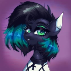 Size: 2048x2048 | Tagged: safe, artist:yumkandie, oc, oc only, earth pony, pony, clothes, ear piercing, earth pony oc, eyebrow piercing, female, high res, piercing, rosary, solo