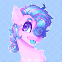 Size: 3500x3500 | Tagged: safe, artist:yumkandie, oc, oc only, pegasus, pony, abstract background, blue tongue, female, heart, heart eyes, high res, solo, tongue out, wingding eyes