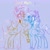 Size: 2048x2048 | Tagged: safe, artist:yumkandie, fluttershy, rainbow dash, pegasus, pony, g4, blushing, chest fluff, duo, female, heart, heart eyes, high res, lesbian, marriage, ring pop, ship:flutterdash, shipping, simple background, text, unshorn fetlocks, wingding eyes