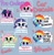 Size: 4005x4096 | Tagged: safe, artist:sakukitty, fluttershy, pinkie pie, rainbow dash, rarity, twilight sparkle, pegasus, pony, unicorn, g4, adorable distress, bumper sticker, cute, cute little fangs, dashabetes, dialogue, diapinkes, fangs, looking at you, raribetes, sad, sadorable, scared, semi-vulgar, shyabetes, smug, smugdash, spread wings, teary eyes, twiabetes, wings