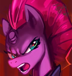 Size: 955x1002 | Tagged: safe, artist:jowyb, tempest shadow, pony, unicorn, g4, 2019, bust, old art, portrait, solo