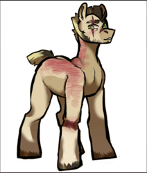 Size: 678x800 | Tagged: safe, artist:tyotheartist1, oc, oc only, oc:royal ranks, earth pony, pony, earth pony oc, eye scar, eyebrows, male, scar, simple background, solo, stallion, white background