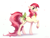 Size: 2424x1863 | Tagged: safe, artist:sparkling_light, roseluck, earth pony, pony, g4, bow, butt, collar, commission, commissioner:doom9454, cute, dock, female, long tail, mare, pet tag, plot, pony pet, raised hoof, rosabetes, rosebutt, rosepet, slender, solo, tail, tail bow, thin, underhoof