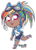 Size: 772x1062 | Tagged: safe, artist:vixi-pc, kotobukiya, rainbow dash, human, g4, chibi, dark skin, humanized, kotobukiya rainbow dash, solo, transparent background